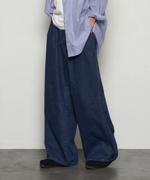 PUBLUX/パブリュクス タックワイドストレートデニム/セットアップ対応(限定展開)