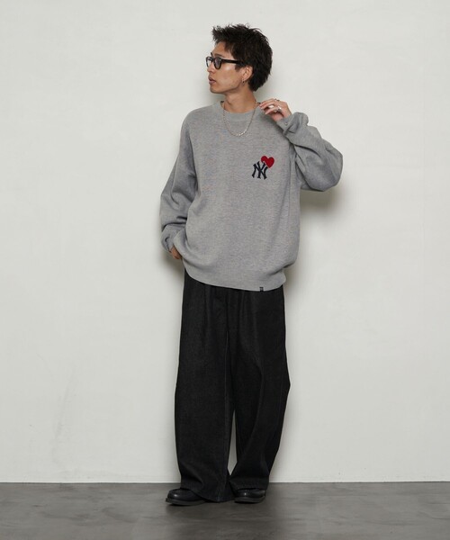 PUBLUX（パブリュクス）の「PUBLUX/パブリュクス タックワイドストレートデニム/セットアップ対応(限定展開)（デニムパンツ・メンズ・ブルー/チャコールグレー/ブラック・SMALL/MEDIUM/LARGE）」の11枚目の写真