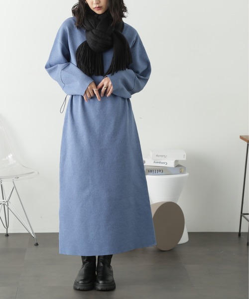 FREE'S MART（フリーズマート）の「◆アクリル無地ストール（マフラー・レディース・ベージュ/ブルー/ブラック/ホワイト・ﾌﾘ-）」の9枚目の写真