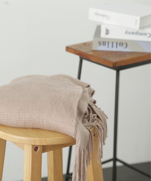 FREE'S MART（フリーズマート）の「◆アクリル無地ストール（マフラー・レディース・ベージュ/ブルー/ブラック/ホワイト・ﾌﾘ-）」の10枚目の写真