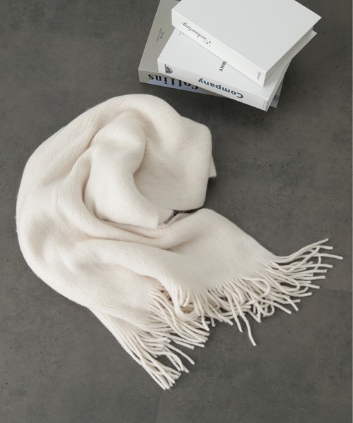 FREE'S MART（フリーズマート）の「◆アクリル無地ストール（マフラー・レディース・ベージュ/ブルー/ブラック/ホワイト・ﾌﾘ-）」の13枚目の写真