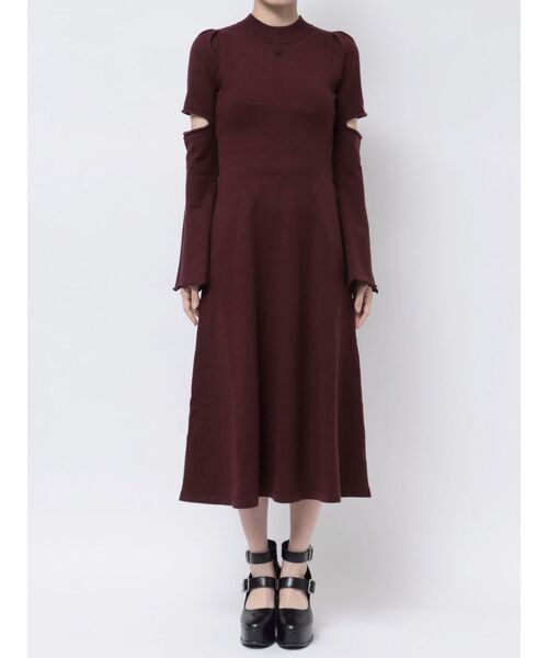 EATME（イートミー）の「カットアウトニットワンピース（ワンピース・レディース・ブラック/レッド/ベージュ・FREE）」の19枚目の写真