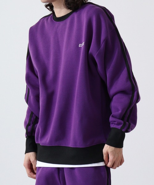 FUNALIVE（ファンアライブ）の「Line brushed sweatshirt sweatshirt / ライン入り裏起毛スウェットトレーナー unisex（スウェット・メンズ・ヘザーチャコール/グレイッシュベージュ/ブラック/パープル/オートミール・M/L/XL）」の5枚目の写真