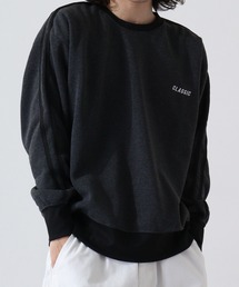 Line brushed sweatshirt sweatshirt / ライン入り裏起毛スウェットトレーナー unisex