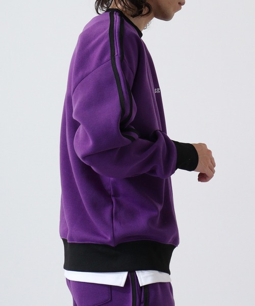 FUNALIVE（ファンアライブ）の「Line brushed sweatshirt sweatshirt / ライン入り裏起毛スウェットトレーナー unisex（スウェット・メンズ・ヘザーチャコール/グレイッシュベージュ/ブラック/パープル/オートミール・M/L/XL）」の19枚目の写真