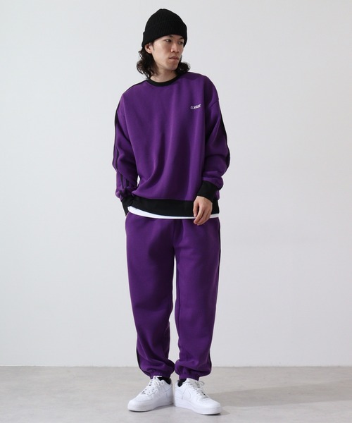 FUNALIVE（ファンアライブ）の「Line brushed sweatshirt sweatshirt / ライン入り裏起毛スウェットトレーナー unisex（スウェット・メンズ・ヘザーチャコール/グレイッシュベージュ/ブラック/パープル/オートミール・M/L/XL）」の21枚目の写真