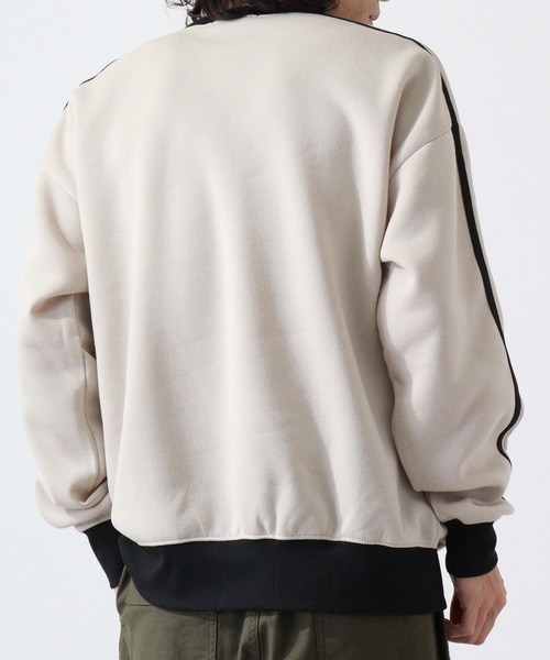 FUNALIVE（ファンアライブ）の「Line brushed sweatshirt sweatshirt / ライン入り裏起毛スウェットトレーナー unisex（スウェット・メンズ・ヘザーチャコール/グレイッシュベージュ/ブラック/パープル/オートミール・M/L/XL）」の15枚目の写真