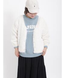 Samansa Mos2 | シャギーニットVネックカーディガン(カーディガン/ボレロ)