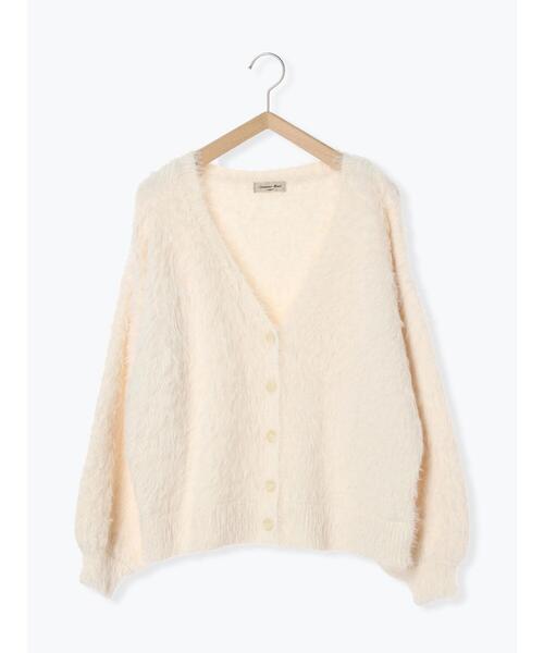 Samansa Mos2（サマンサ モスモス）の「シャギーニットVネックカーディガン（カーディガン/ボレロ・レディース・ピンク/キナリ/チャコールグレー/ブルー/モカ・F）」の22枚目の写真