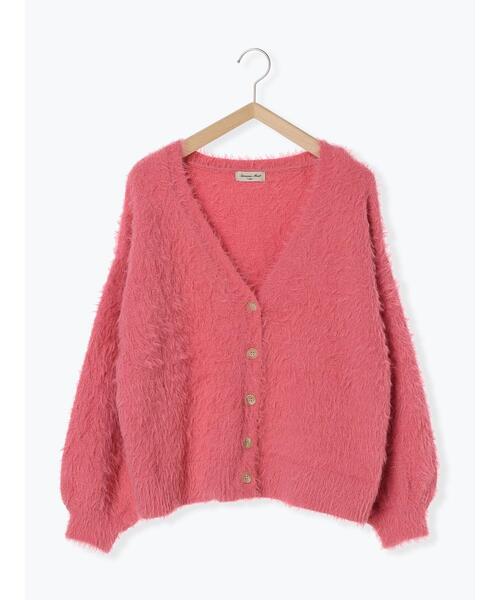 Samansa Mos2（サマンサ モスモス）の「シャギーニットVネックカーディガン（カーディガン/ボレロ・レディース・ピンク/キナリ/チャコールグレー/ブルー/モカ・F）」の21枚目の写真