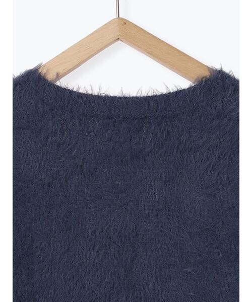 Samansa Mos2（サマンサ モスモス）の「シャギーニットVネックカーディガン（カーディガン/ボレロ・レディース・ピンク/キナリ/チャコールグレー/ブルー/モカ・F）」の14枚目の写真