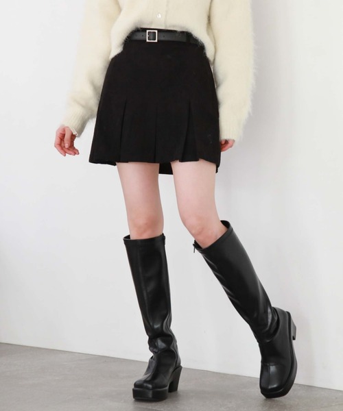 archives（アルシーヴ）の「コーデュロイBOXプリーツミニスカート（スカート・レディース・ブラック/ブルーグレー/アイボリー・MEDIUM）」の18枚目の写真