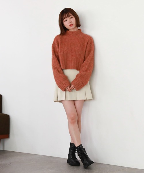 archives（アルシーヴ）の「コーデュロイBOXプリーツミニスカート（スカート・レディース・ブラック/ブルーグレー/アイボリー・MEDIUM）」の7枚目の写真