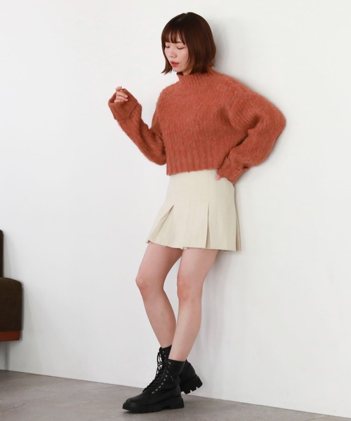 archives（アルシーヴ）の「コーデュロイBOXプリーツミニスカート（スカート・レディース・ブラック/ブルーグレー/アイボリー・MEDIUM）」の9枚目の写真