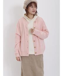 Samansa Mos2 | 【マシンウォッシャブル】メランジ前後2WAYニット(カーディガン/ボレロ)