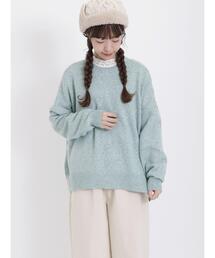 Samansa Mos2 | 【マシンウォッシャブル】メランジ前後2WAYニット(カーディガン/ボレロ)