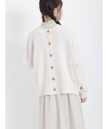 Samansa Mos2 | 【マシンウォッシャブル】メランジ前後2WAYニット(カーディガン/ボレロ)