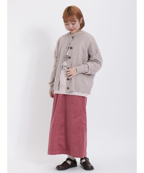 Samansa Mos2(サマンサ モスモス)の「【マシンウォッシャブル】メランジ前後2WAYニット(カーディガン/ボレロ・レディース・グリーン/ピンク/グレー/チャコールグレー/キナリ/ベージュ・F)」の11枚目の写真