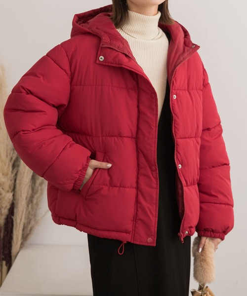 セール】フード付き エコダウンブルゾン（ダウンジャケット/コート