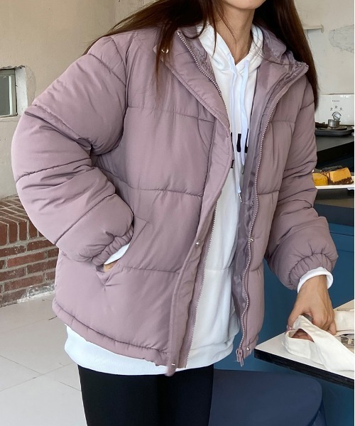 セール】フード付き エコダウンブルゾン（ダウンジャケット/コート