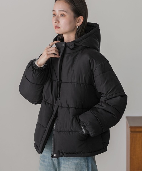 アビステ　エコダウンジャケット　ベスト　ロング　フード　ラメ　フルジップ　М BPF01_LSPW_BH020J-99_03100