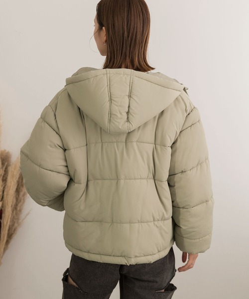 セール】フード付き エコダウンブルゾン（ダウンジャケット/コート