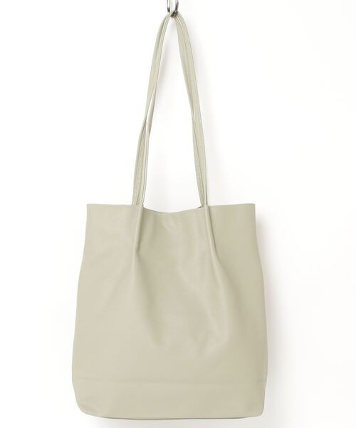 Per sist ence(パーシエンス)の「フェイクレザーシンプルタックトート(トートバッグ・レディース・ブラック/シルバー/ブルー/セージグリーン/アイボリー/ベージュ/グレー/ブルーグリーン/チャコールグレー・FREE)」の14枚目の写真