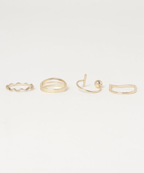 LYEON（リヨン）の「デザインリング４点セット（リング・レディース・シルバー/ゴールド・FREE）」の11枚目の写真