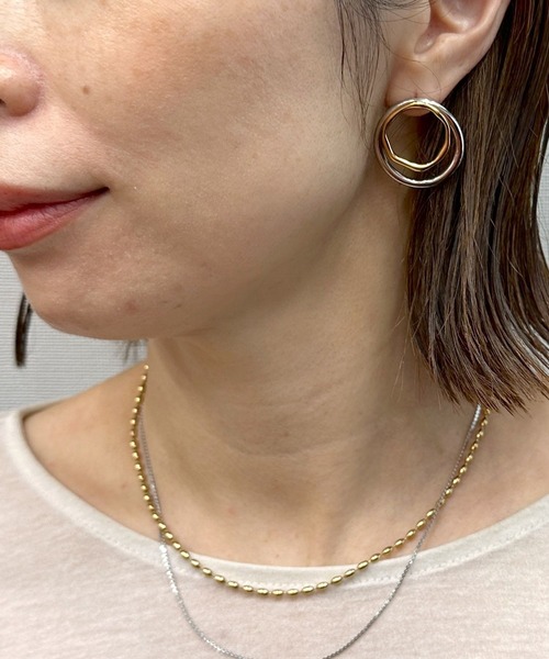 LEPSIM（レプシィム）の「【MIXステンレス】ピアス　993777（ピアス（両耳用）・レディース・ゴールド系その他3/ゴールド系その他/ゴールド系その他2/ゴールド系その他4・ONE SIZE）」の5枚目の写真