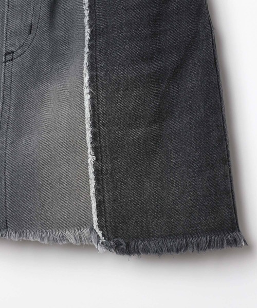 BAYFLOW(ベイフロー)の「セパレートデニムスカート(KIDS)(デニムスカート・キッズ・インディゴブルー/ブラック・110cm/120cm/130cm/140cm/150cm)」の3枚目の写真