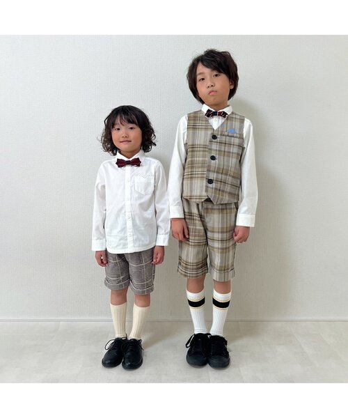 BREEZE（ブリーズ）の「【セットアップ可】フォーマルベスト（スーツベスト・キッズ・ネイビー/ベージュ・130/110/90/100/120）」の7枚目の写真