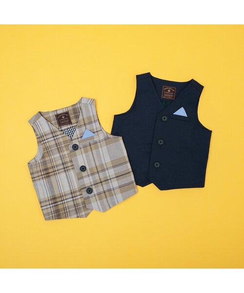 BREEZE（ブリーズ）の「【セットアップ可】フォーマルベスト（スーツベスト・キッズ・ネイビー/ベージュ・130/110/90/100/120）」の12枚目の写真