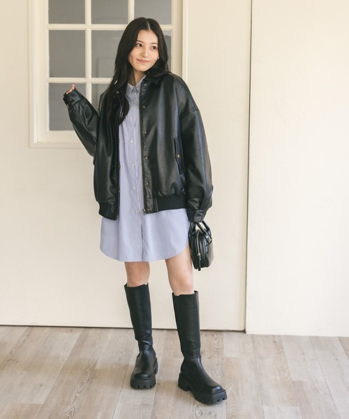 MIEL CRISHUNANT（ミエルクリシュナ）の「ストライプルーズシャツ（シャツ/ブラウス・レディース・ピンク/ブルー・FREE）」の8枚目の写真