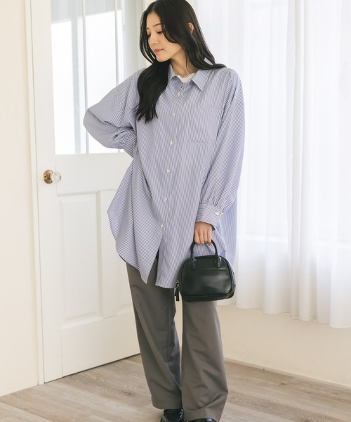 MIEL CRISHUNANT（ミエルクリシュナ）の「ストライプルーズシャツ（シャツ/ブラウス・レディース・ピンク/ブルー・FREE）」の13枚目の写真