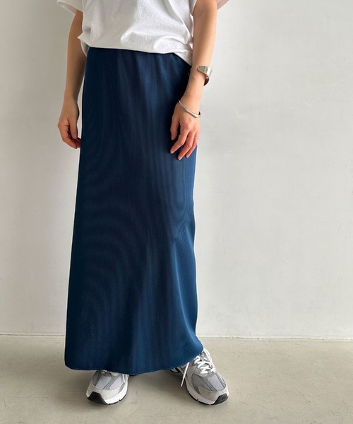 Doux archives（ドゥアルシーヴ）の「リブロングタイトスカート（スカート・レディース・ミント/アイボリー/ブラック/ロイヤルブルー/ブラウン/チャコールグレー/ベージュ・FREE）」の22枚目の写真