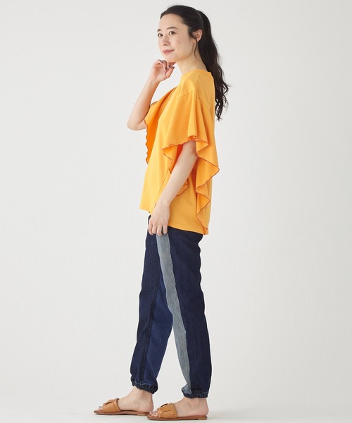 KRIFF MAYER Lady's Collection(クリフメイヤーレディースコレクション)の「マルチカラージョガーパンツ(その他パンツ・レディース・ベージュ/ダークブルー/ネイビー/サックスブルー・MEDIUM/LARGE)」の7枚目の写真