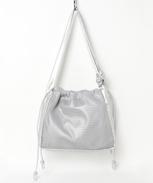 CONTROL FREAK / CTFK（コントロールフリーク）の「【CONTROL FREAK/コントロールフリーク】メッシュコンビバッグ（ショルダーバッグ・レディース・シルバー/キナリ・FREE）」の9枚目の写真