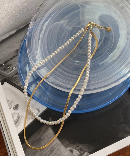 DouDou（ドゥドゥ）の「パール×チェーンネックレス（ネックレス・レディース・シルバー/ゴールド・FREE）」の6枚目の写真