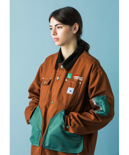WHIZLIMITED（ウィズリミテッド）の「CLIFF JACKET（カバーオール・メンズ・ブラック/ブラウン・LARGE）」の2枚目の写真