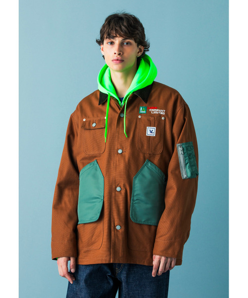 WHIZLIMITED（ウィズリミテッド）の「CLIFF JACKET（カバーオール・メンズ・ブラック/ブラウン・LARGE）」の8枚目の写真
