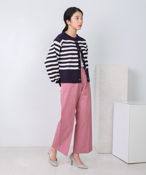 Bou Jeloud(ブージュルード)の「ナイロン混カラーパンツ(その他パンツ・レディース・ピンク/チャコールグレー・38)」の9枚目の写真