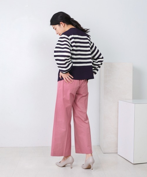 Bou Jeloud(ブージュルード)の「ナイロン混カラーパンツ(その他パンツ・レディース・ピンク/チャコールグレー・38)」の12枚目の写真