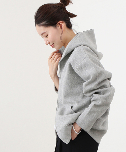 IENA（イエナ）の「ダブルフェイスジップアップフーディ（パーカー