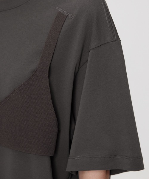 JNBY（ジェーエヌビーワイ）の「Layered Bra Knit T-shirt（Tシャツ/カットソー・レディース・ブラウン/ブラック/イエロー・36/40/38）」の5枚目の写真