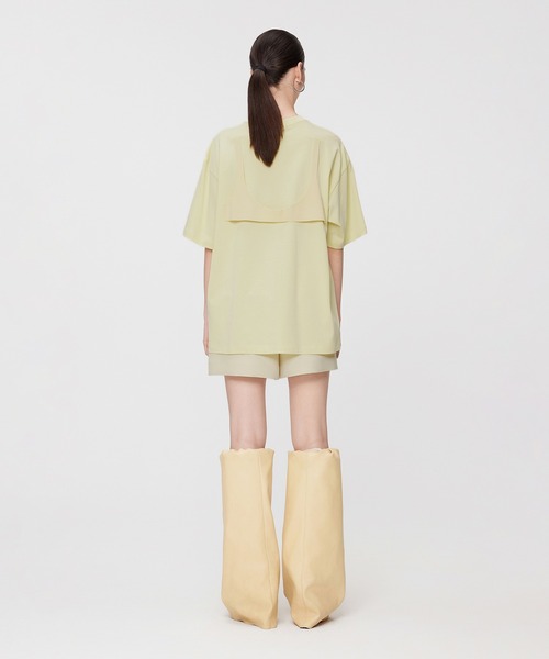 JNBY（ジェーエヌビーワイ）の「Layered Bra Knit T-shirt（Tシャツ/カットソー・レディース・ブラウン/ブラック/イエロー・36/40/38）」の15枚目の写真