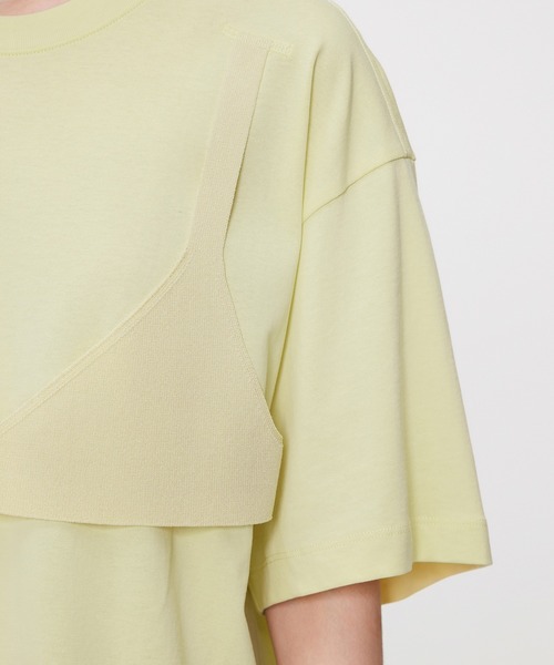 JNBY（ジェーエヌビーワイ）の「Layered Bra Knit T-shirt（Tシャツ/カットソー・レディース・ブラウン/ブラック/イエロー・36/40/38）」の17枚目の写真