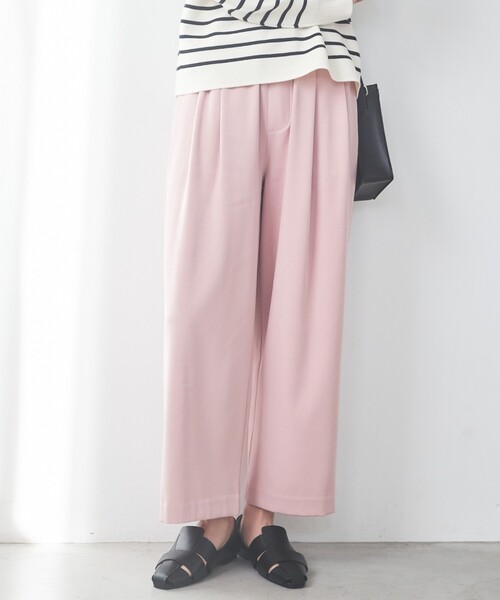 THE SHOP TK （ザ ショップ ティーケー ）の「◆【ヒルナンデス！で紹介】リラックステーパードパンツ【手洗い可】（その他パンツ・レディース・ネイビー/ライトベージュ/ベビーピンク・12/13）」の8枚目の写真