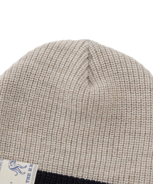 THE H.W. DOG & CO. （ザエイチダブリュドックアンドコー）の「THE H.W.DOG&CO./ザエイチダブリュードッグアンドコー/TWICE D WATCH（ニットキャップ/ビーニー・メンズ・ホワイト・F）」の2枚目の写真
