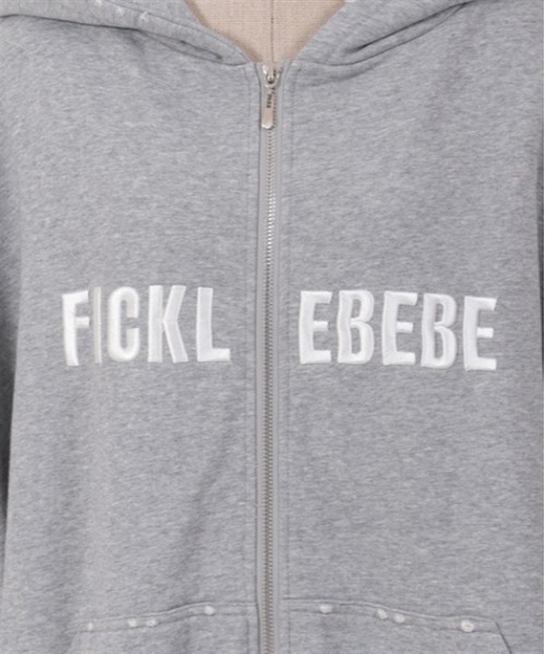 FickleBebe(フィクルベベ)の「ビッグロゴジップフーディー(パーカー・レディース・グレー/ピンク/ブラック・FREE)」の21枚目の写真