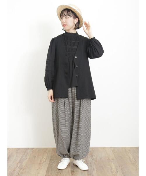 Samansa Mos2（サマンサ モスモス）の「リネン混ツイードベスト（ベスト・レディース・ベージュ/チャコールグレー/モカ・F）」の5枚目の写真